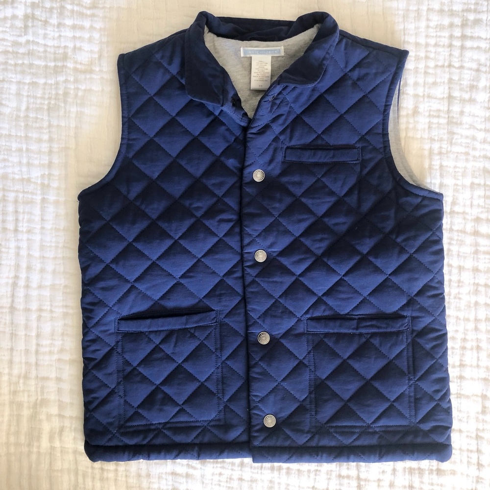 Janie and Jack navy blue vest